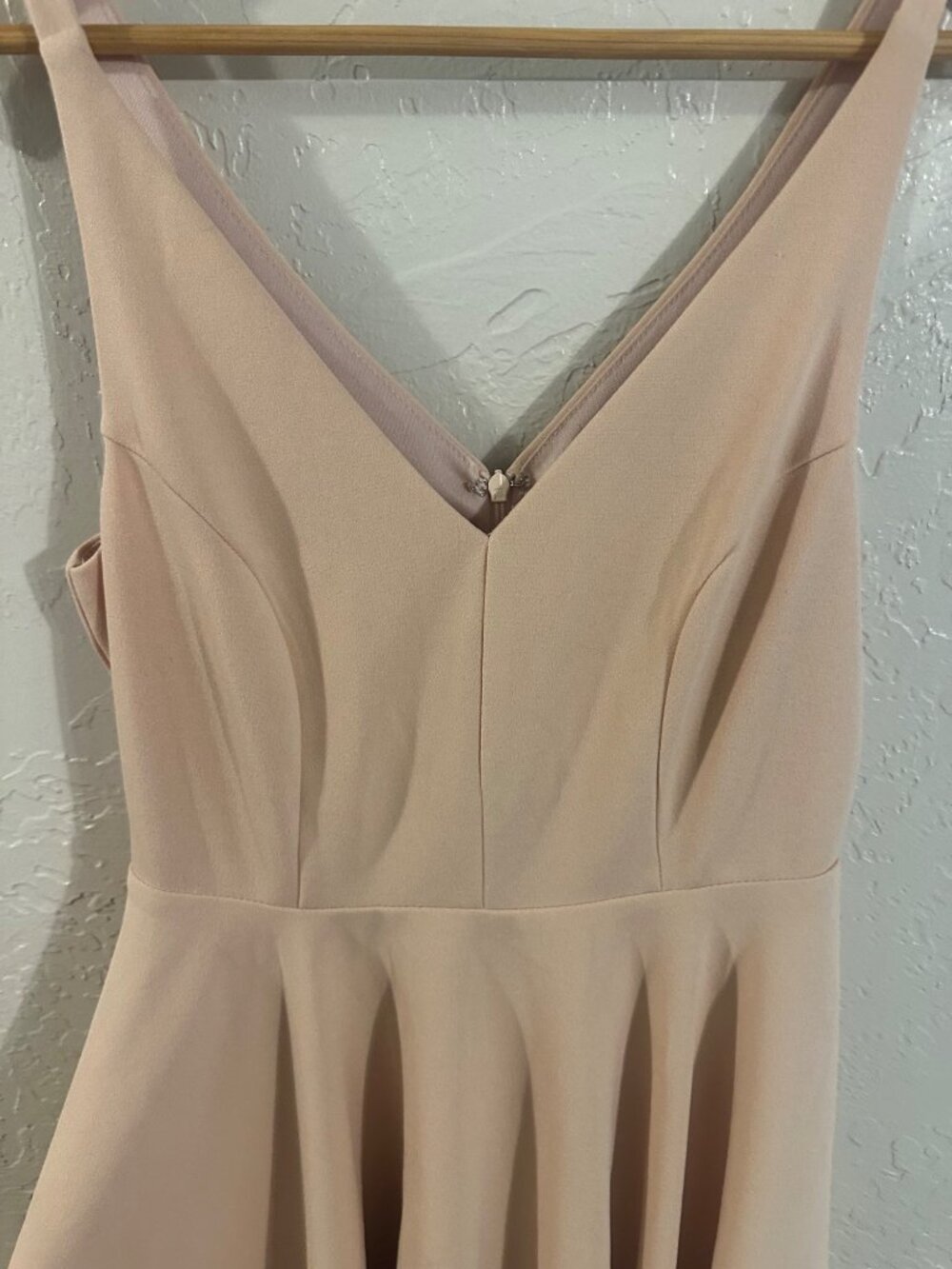Lulus Baby Pink Darling Delight V Neck Mini Sleeveless Skater Dress - Picture 4 of 8